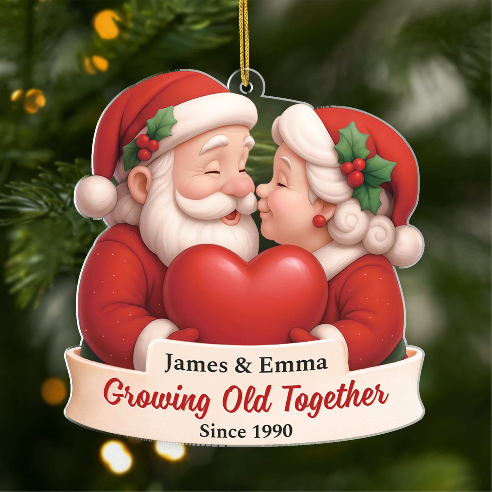 6238OUS1 3d printing effect acrylic santa claus ornament_s custom gifts for couples 6238OKQNG