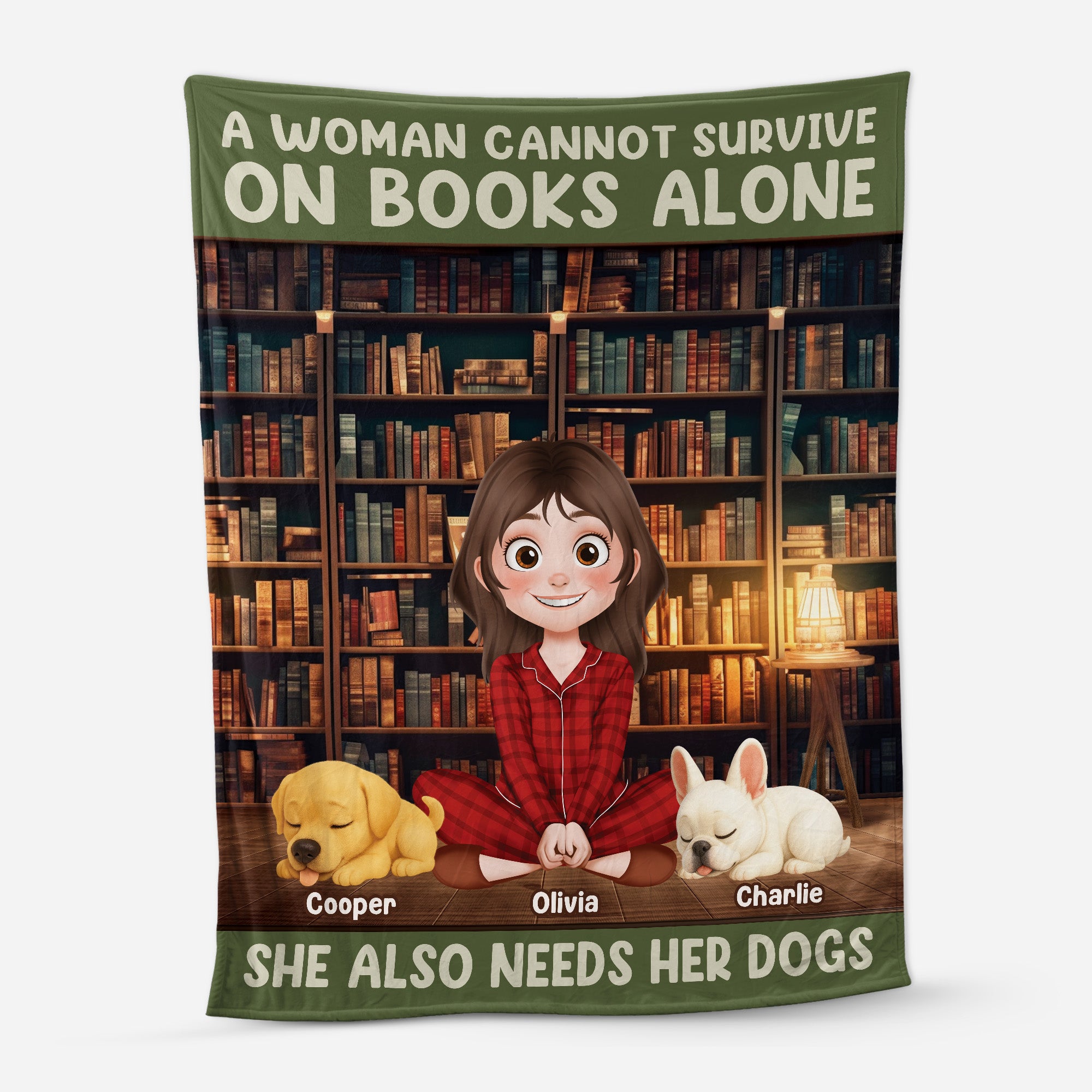 6239BUS1 funny book lover blanket personalized gifts for dog lovers 6239B8LZC