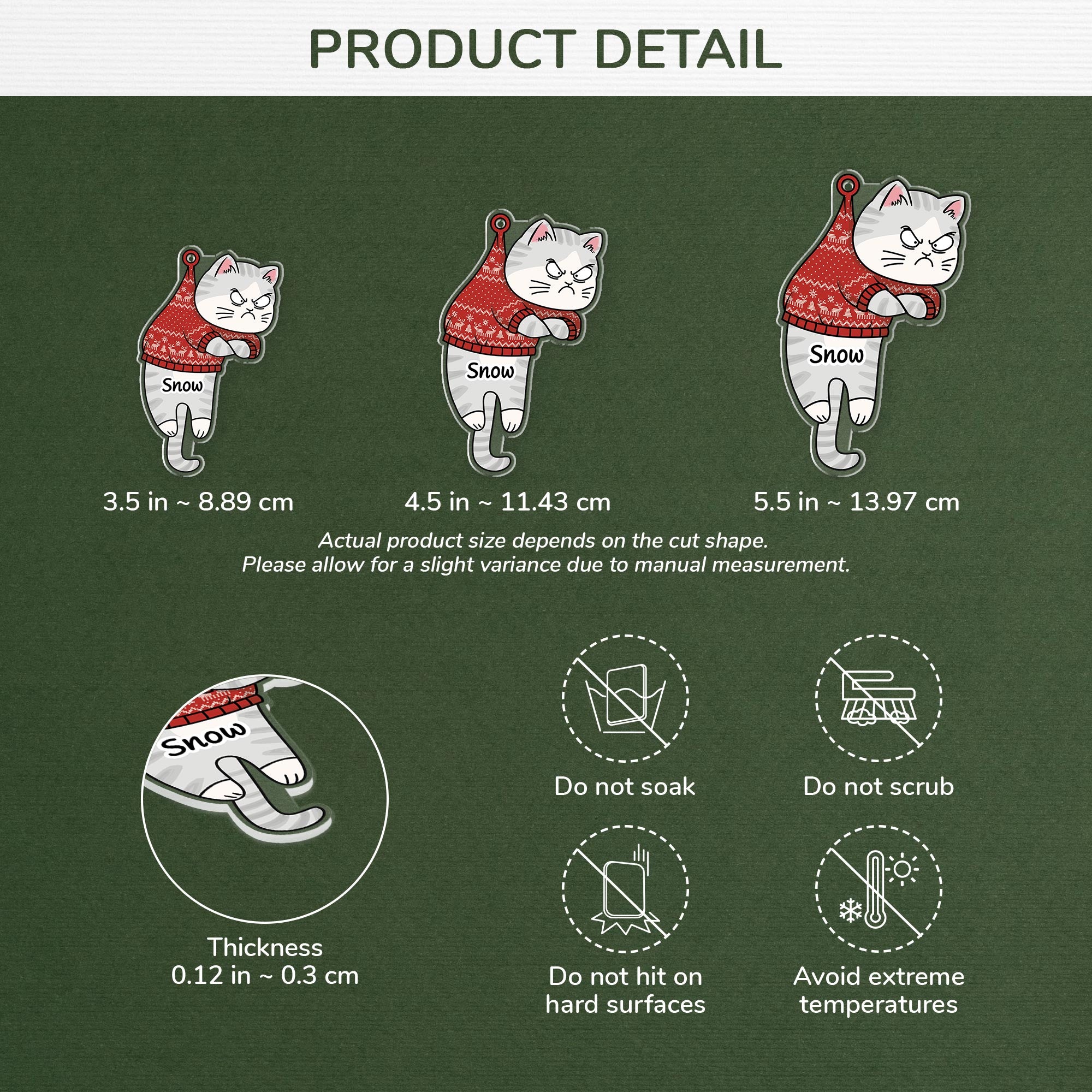 6245OUS3 personalized cat ornaments acrylic christmas gifts for cat lovers 6245O8QAD