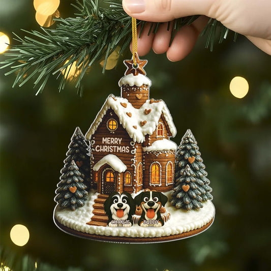 6257OUS2 3d printing effect acrylic christmas house ornaments custom gifts for dog lovers 6257OKQ5C