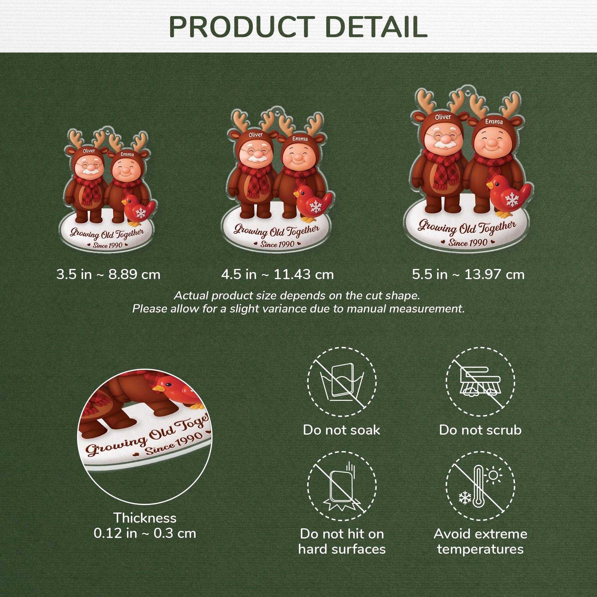 6277OUS3 3d printing effect acrylic reindeer ornaments_ custom christmas gifts for couples 6277OKLZG