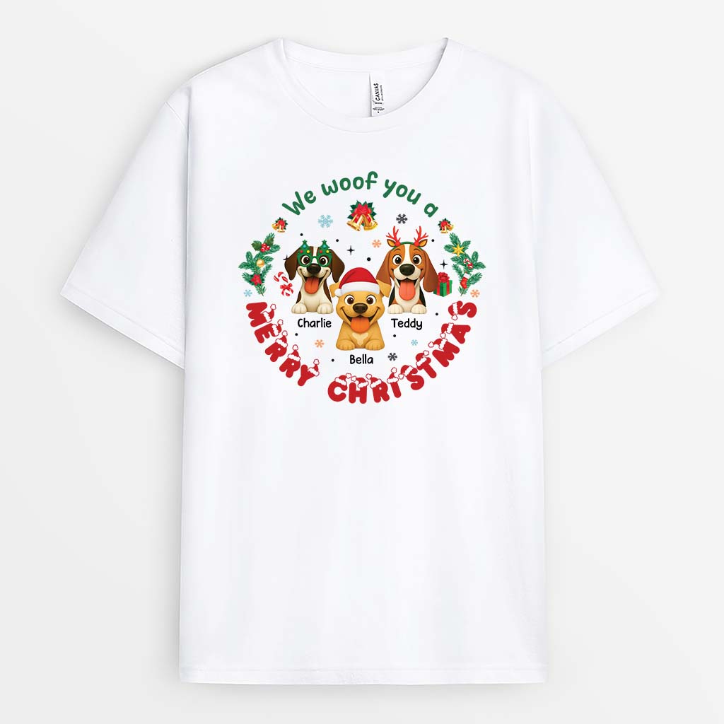 6302AUS1 merry christmas shirt personalized gifts for dog lovers 6302ATTNC