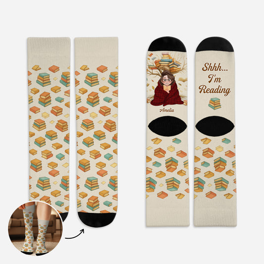 6320JUS1 im reading socks_ personalized gifts for a book lover 6320J8LTA_1