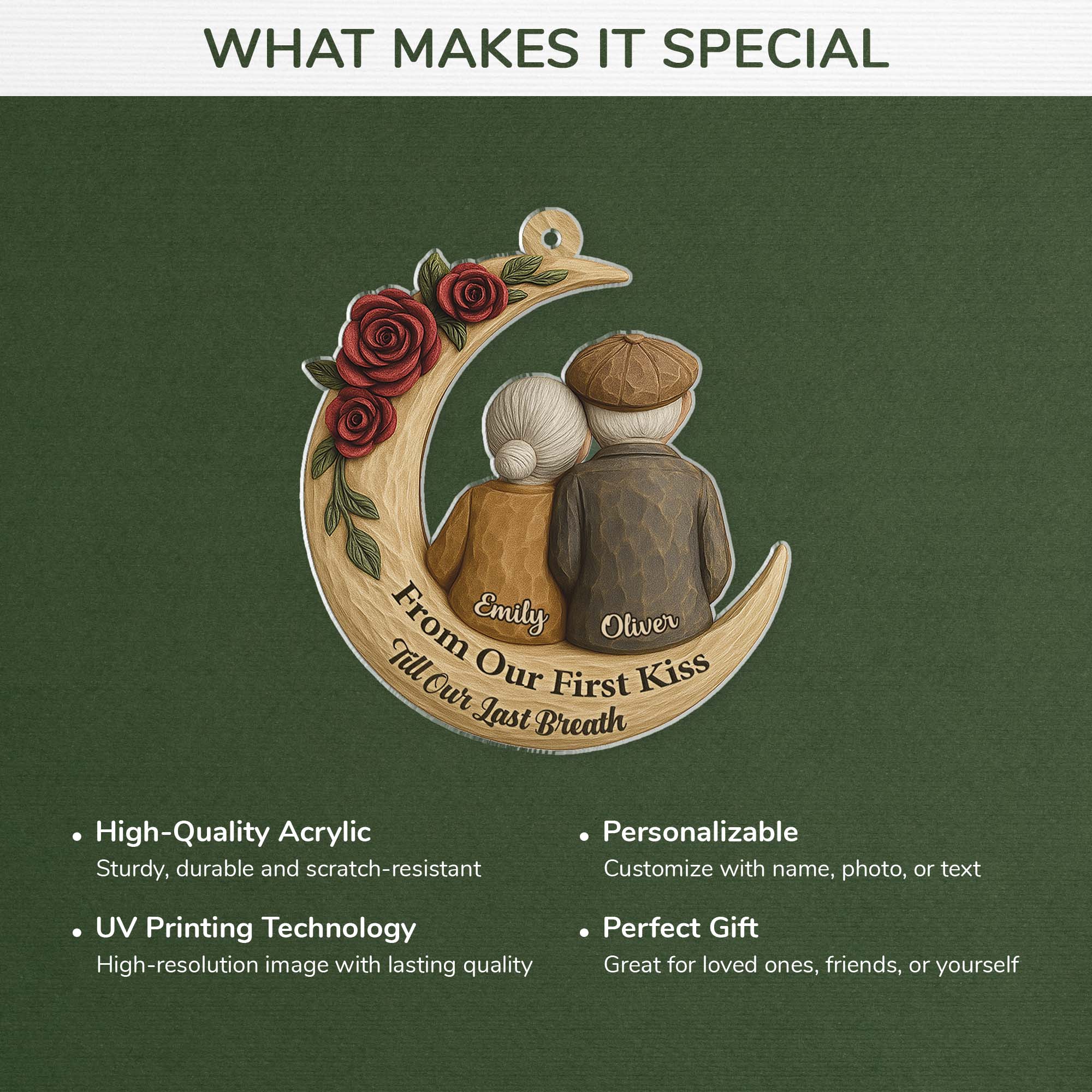 6321OUK4 3d effect acrylic from our first kiss to our last breath_ ornament custom couples xmas gifts 6321O3Z5G