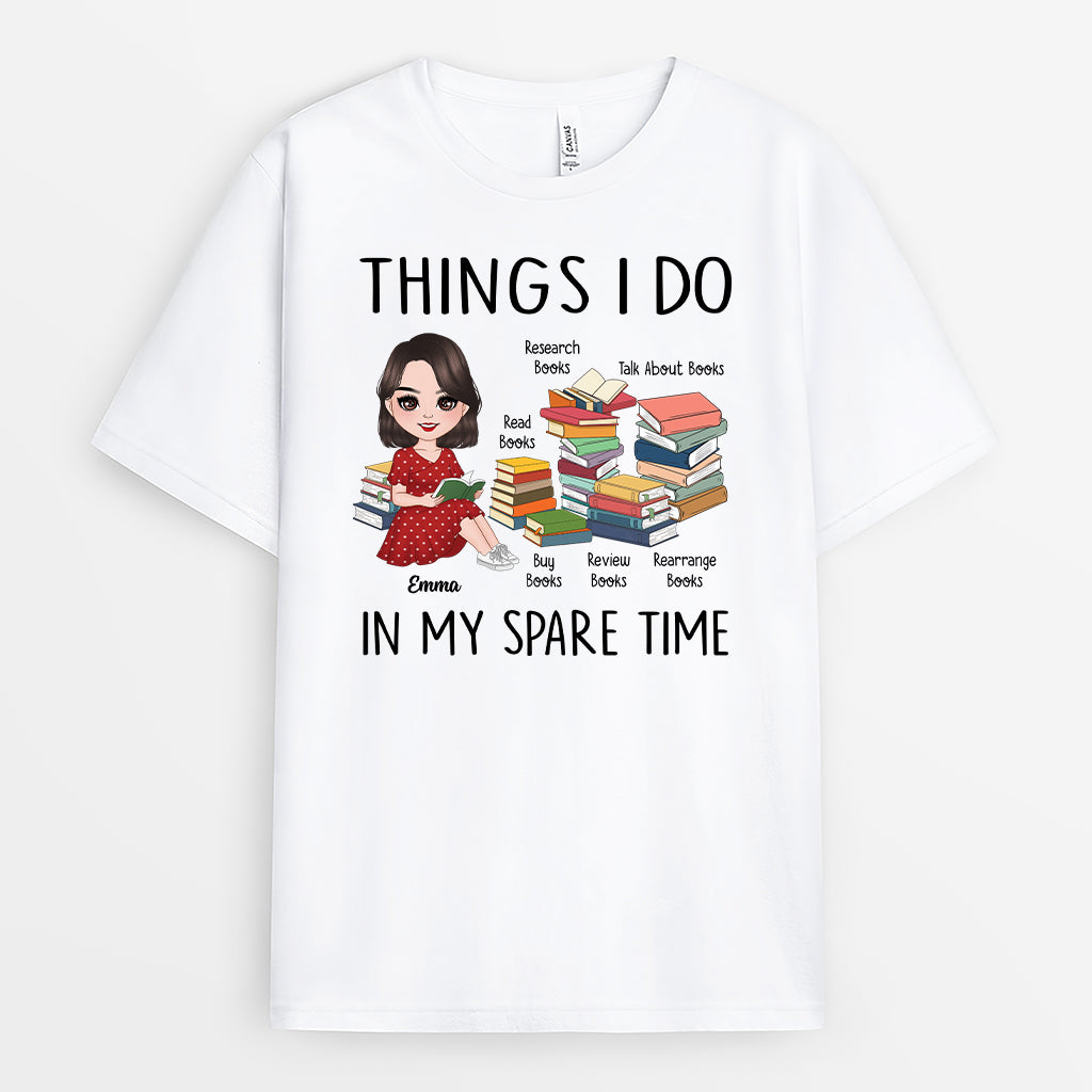 6322AUS1 things i do in my spare time t shirt custom gifts for book lovers 6322AKQTA