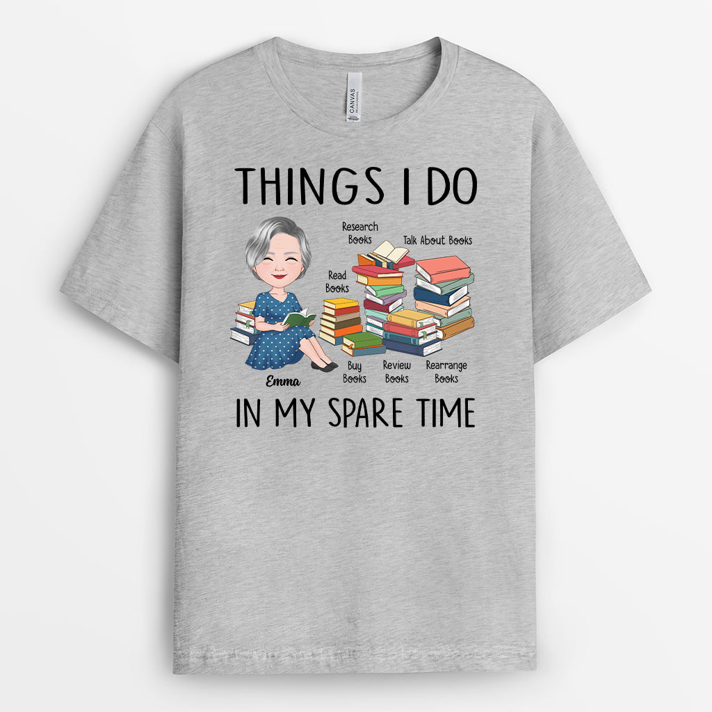 6322AUS2 things i do in my spare time t shirt custom gifts for book lovers 6322AKQTA