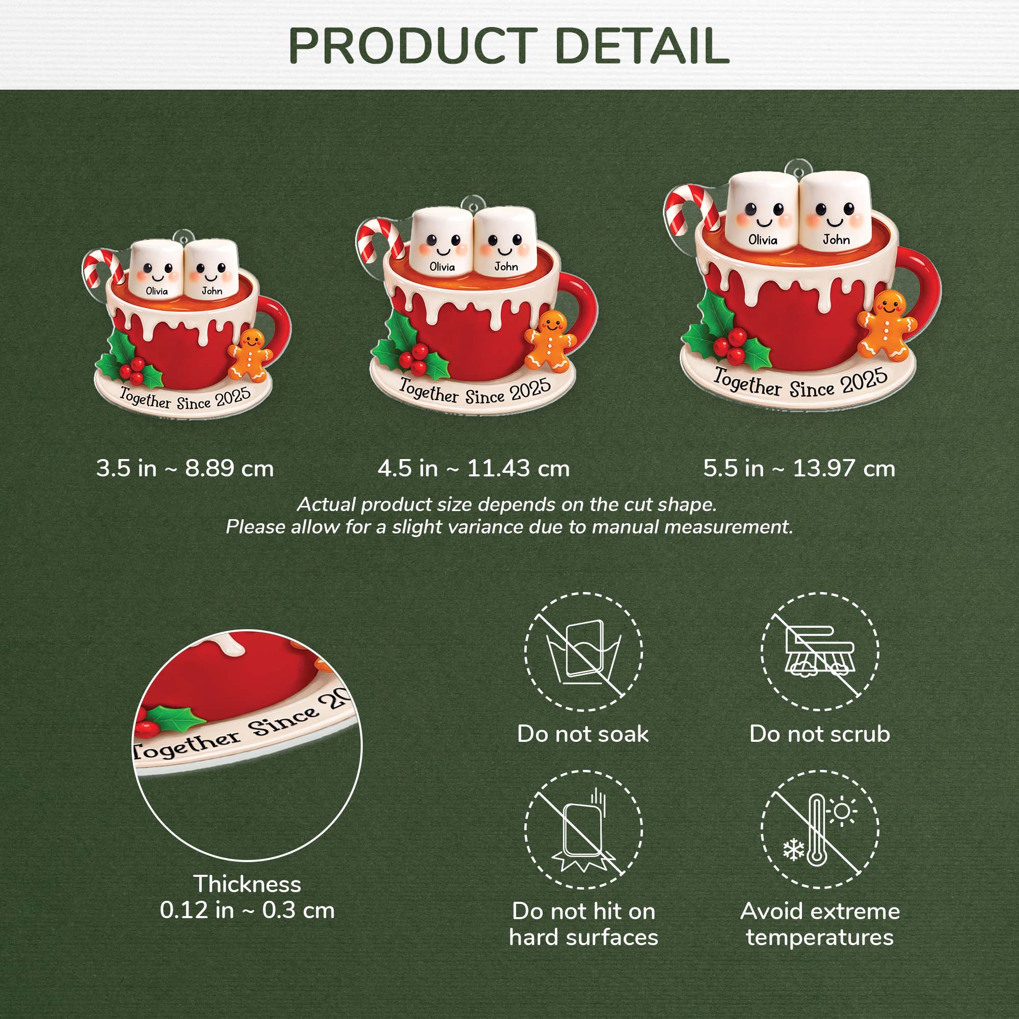 6339OUS3 3d printing effect acrylic together since ornament custom couple xmas gifts 6339OTQ5G