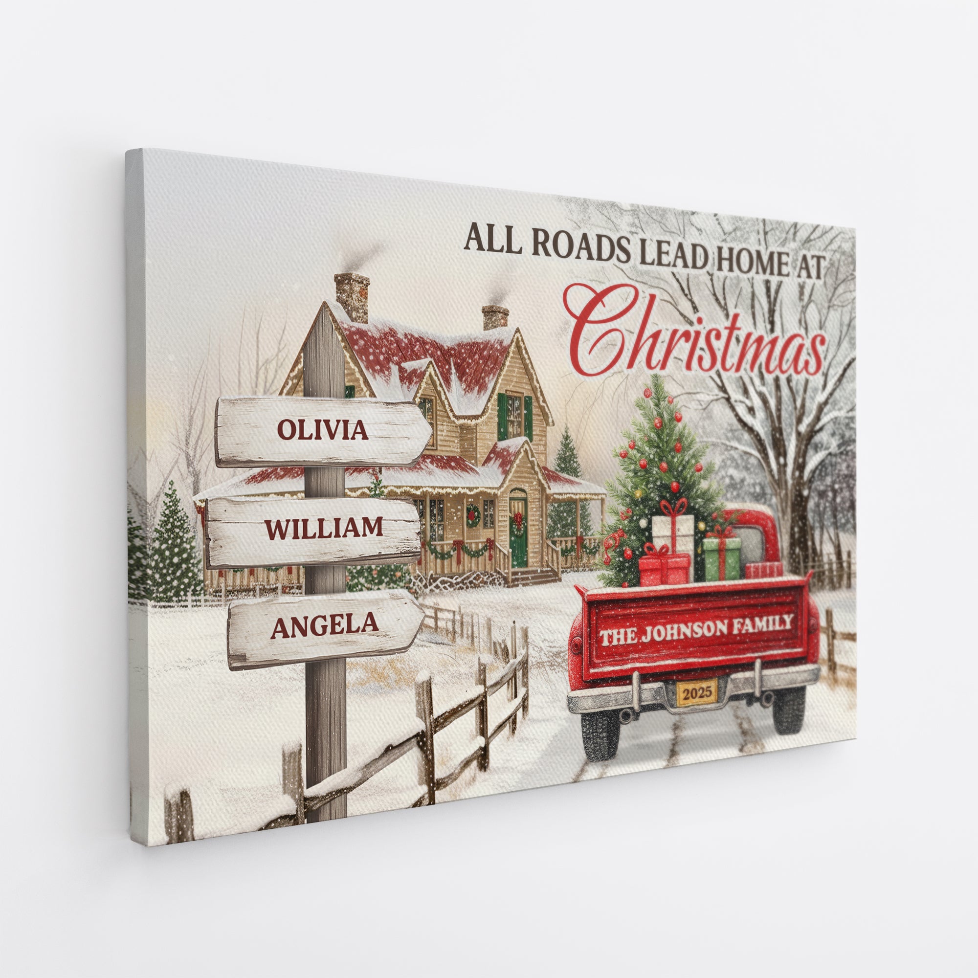 6340CUS2 personalized family canvas with names christmas gifts for family 6340CTTNI