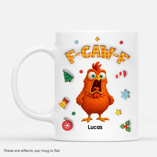 6364MUS1 3d printing effect funny f caw f mug personalized christmas gifts 6364M8TWA