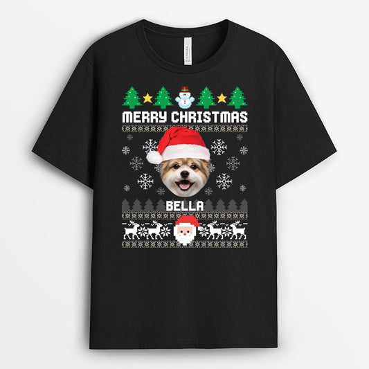 6365AUK1 custom pet photo shirt christmas gifts for dog lovers 6365AKZMC