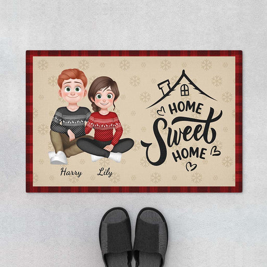 6392DUS1 home sweet home doormat custom christmas gifts for couples 6392DKQ5G