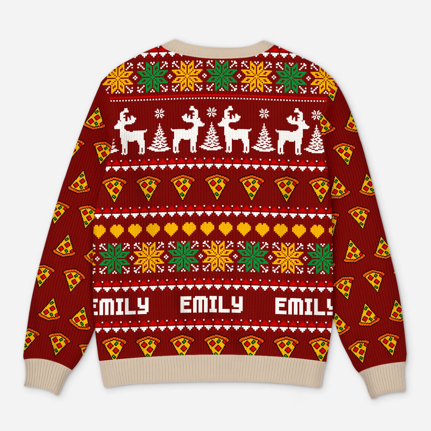 6402WUS3 custom ugly christmas sweater funny gifts for pizza lovers 6402WTVMA