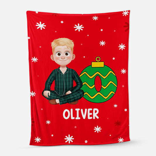 6430BUS1 personalized fleece blankets with names christmas gifts for him her 6430B