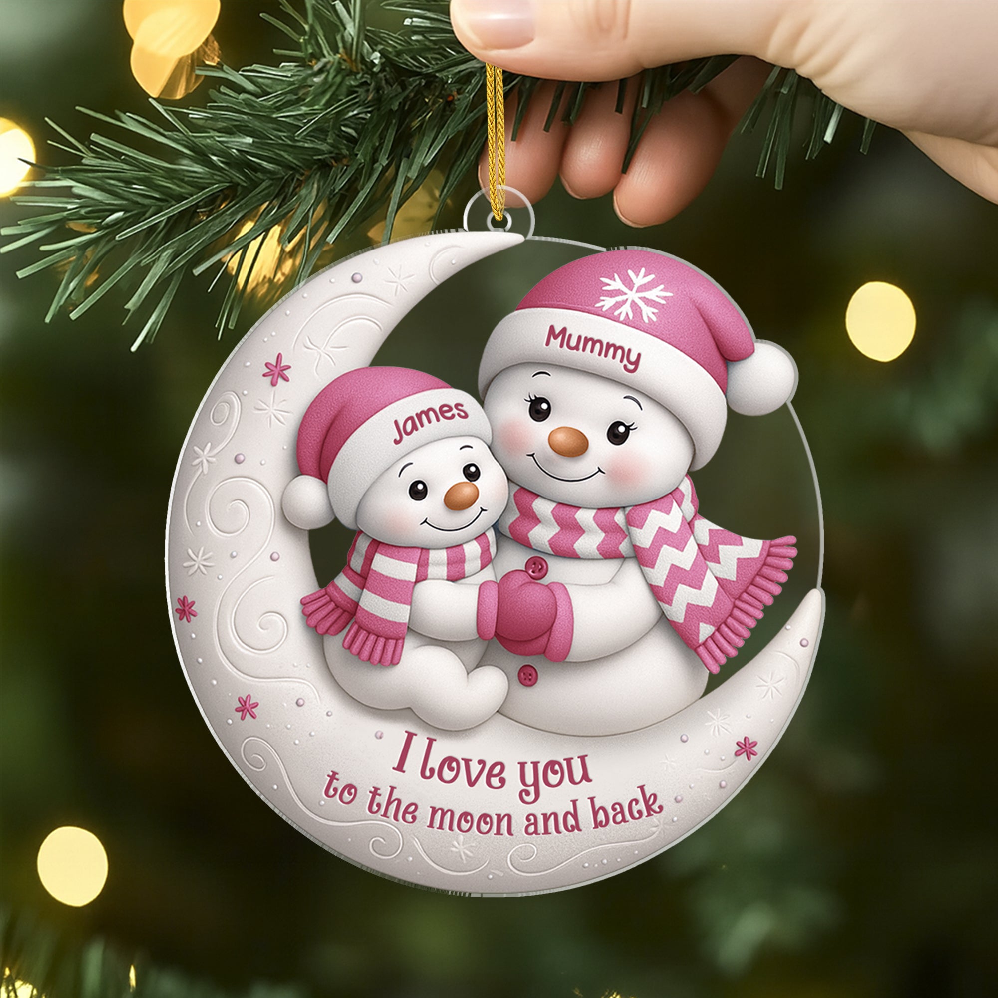 6434OUk1 3d printing effect acrylic snowman ornaments custom xmas gifts for mom grandma 6434O8LNA_2