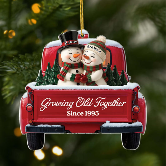 6447OUS1 3d printing effect snowman christmas ornaments acrylic custom couple gifts 6447OTQ5G