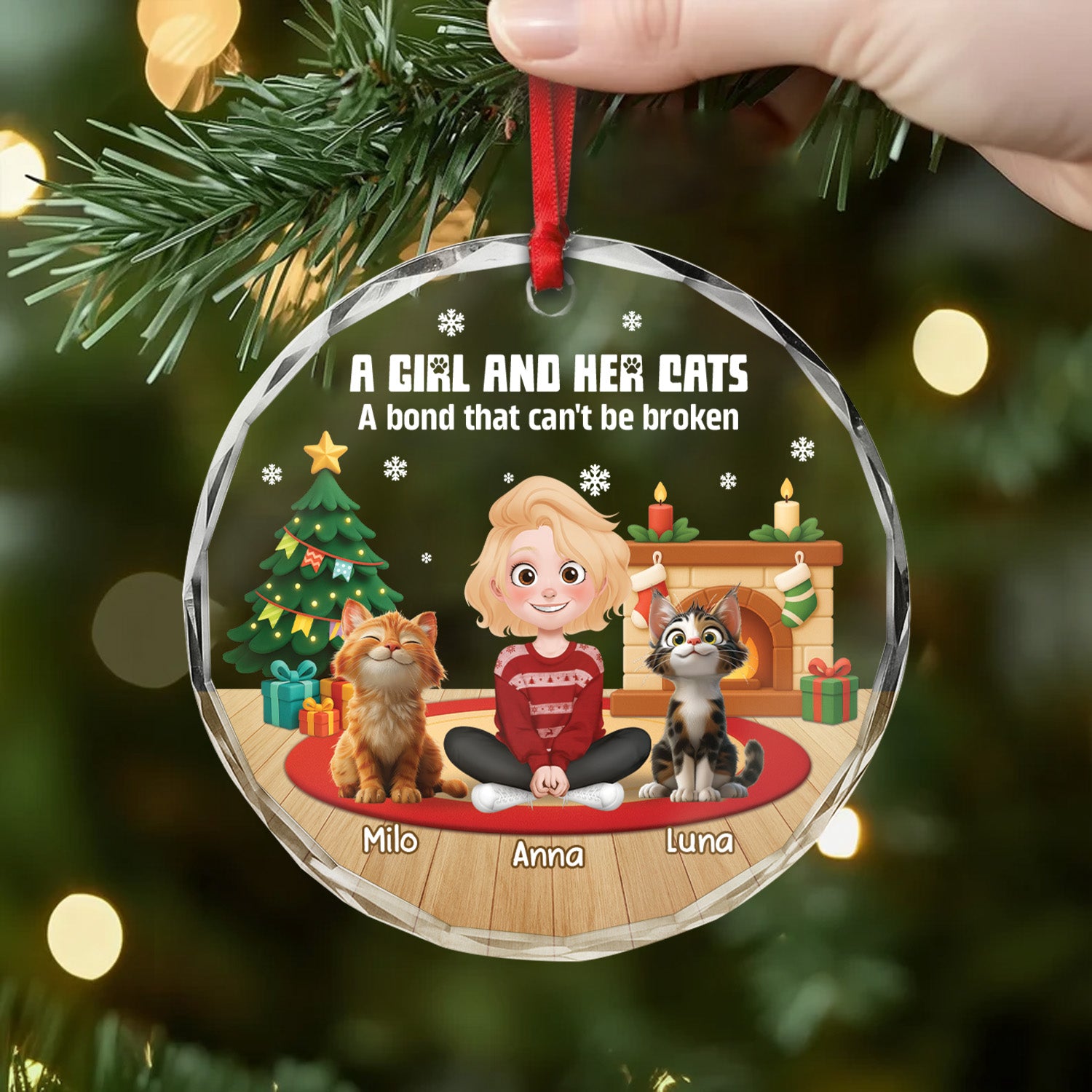 6454OUS1 glass cat and owner ornament_ personalized christmas gifts 6454OKLTD_2