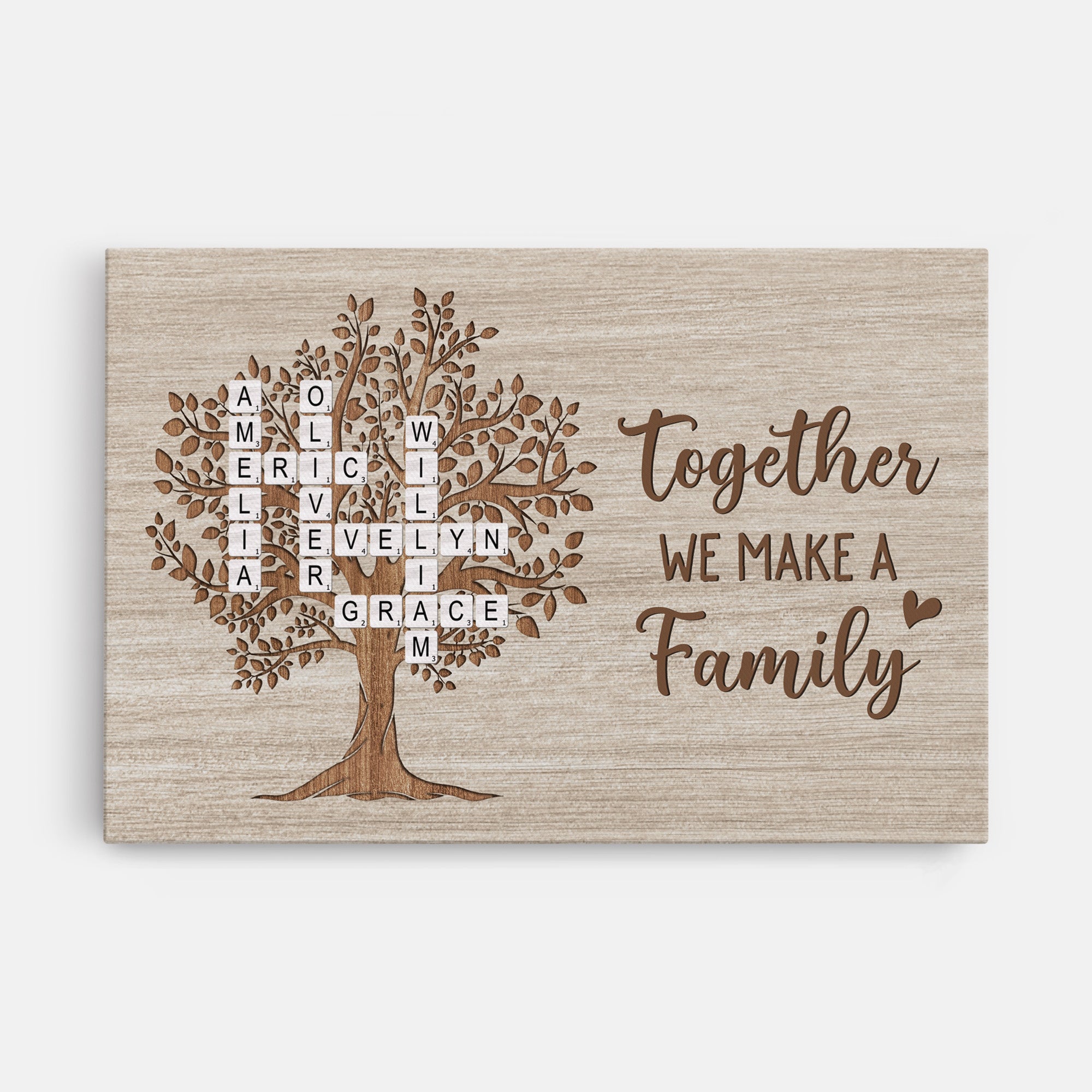 6467CUS1 personalized family crossword canvas together we make a family 6467C6L5I_eca47c98 391c 4bd5 8a8a d275623ecaef