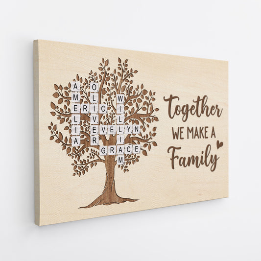 6467CUS2 personalized family crossword canvas together we make a family 6467C6L5I_a2575322 004d 4233 a816 61cc7a16bb81