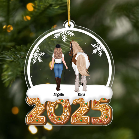 6490OUS1 acrylic christmas ornaments personalized horse gifts for horse lovers 6490O3L0U
