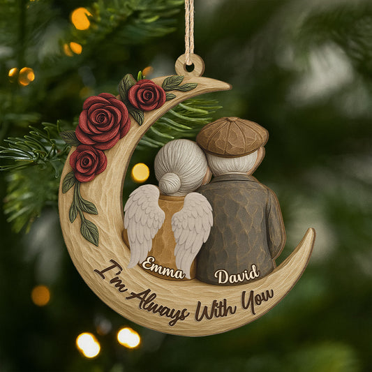 6508OUS1 custom 1 layered wooden christmas ornaments memorial gifts for couples 6508O3QAG
