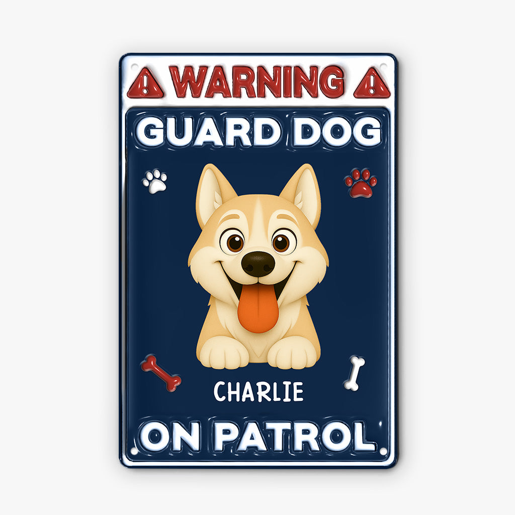 6509EUS1 3d printing effect metal guard dog warning signs custom gifts for dog lovers 6509EKLTC_1