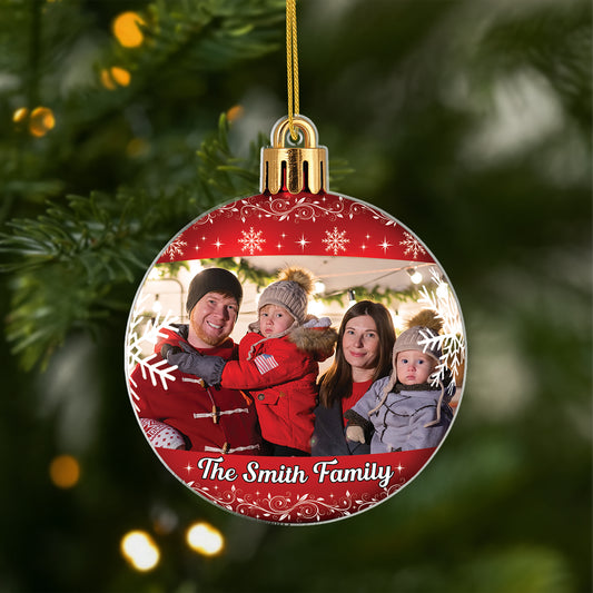 6522OUS1 3d printing effect custom acrylic photo ornaments christmas gifts for family 6522O3QCI