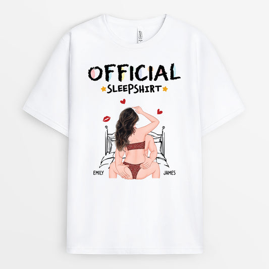 6535AUK1 personalized official sleep shirt matching shirts for couples 6535AKZ5G