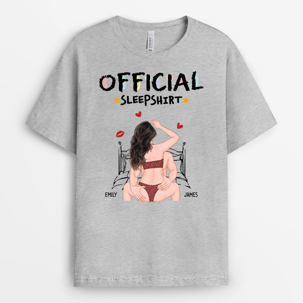 6535AUK2 personalized official sleep shirt matching shirts for couples 6535AKZ5G