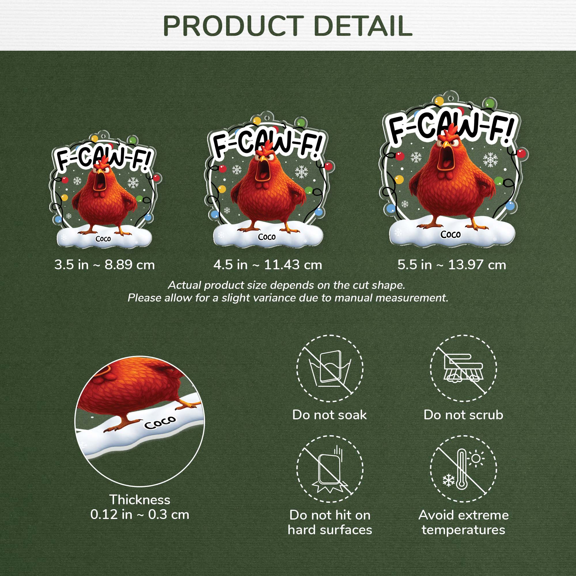 6549OUS3 f caw f custom acrylic christmas ornaments funny gitfs for him her 6549O6MTA