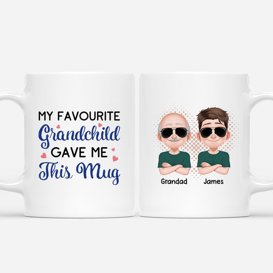 6557MUk1 my favorite grandchild gave me this mug_ custom gifts for grandma and grandpa 6557M6LNB_1