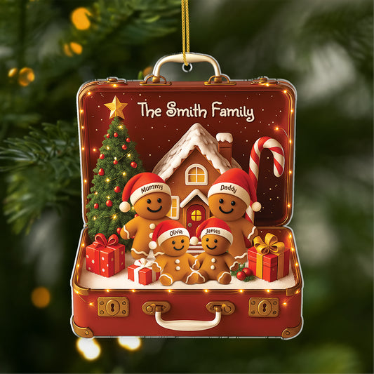 6578OUK1 3d printing effect acrylic gingerbread christmas ornament custom family gift 6578OTZNI