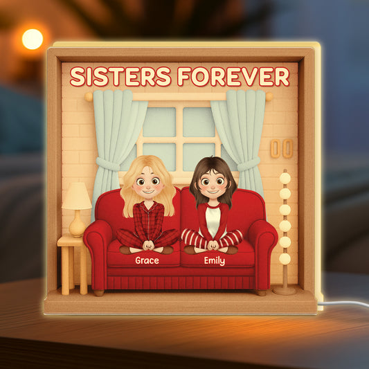 6585LUK2 3d printing effect personalised besties forever light box for friendssisters 6585lcqaf