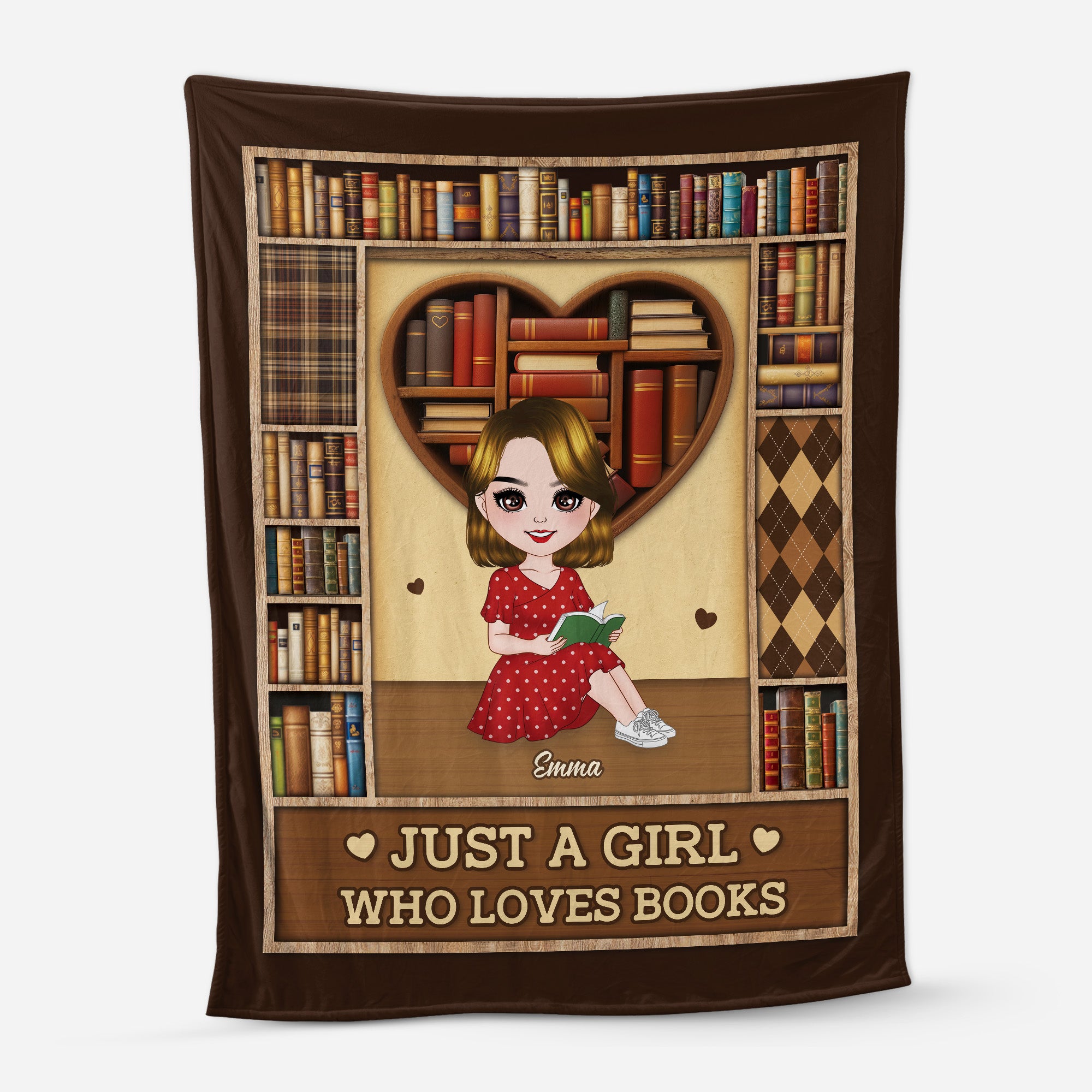 6596BUS1 just a girl who loves books blanket personalized gift for book lovers_ 6596BKM5A