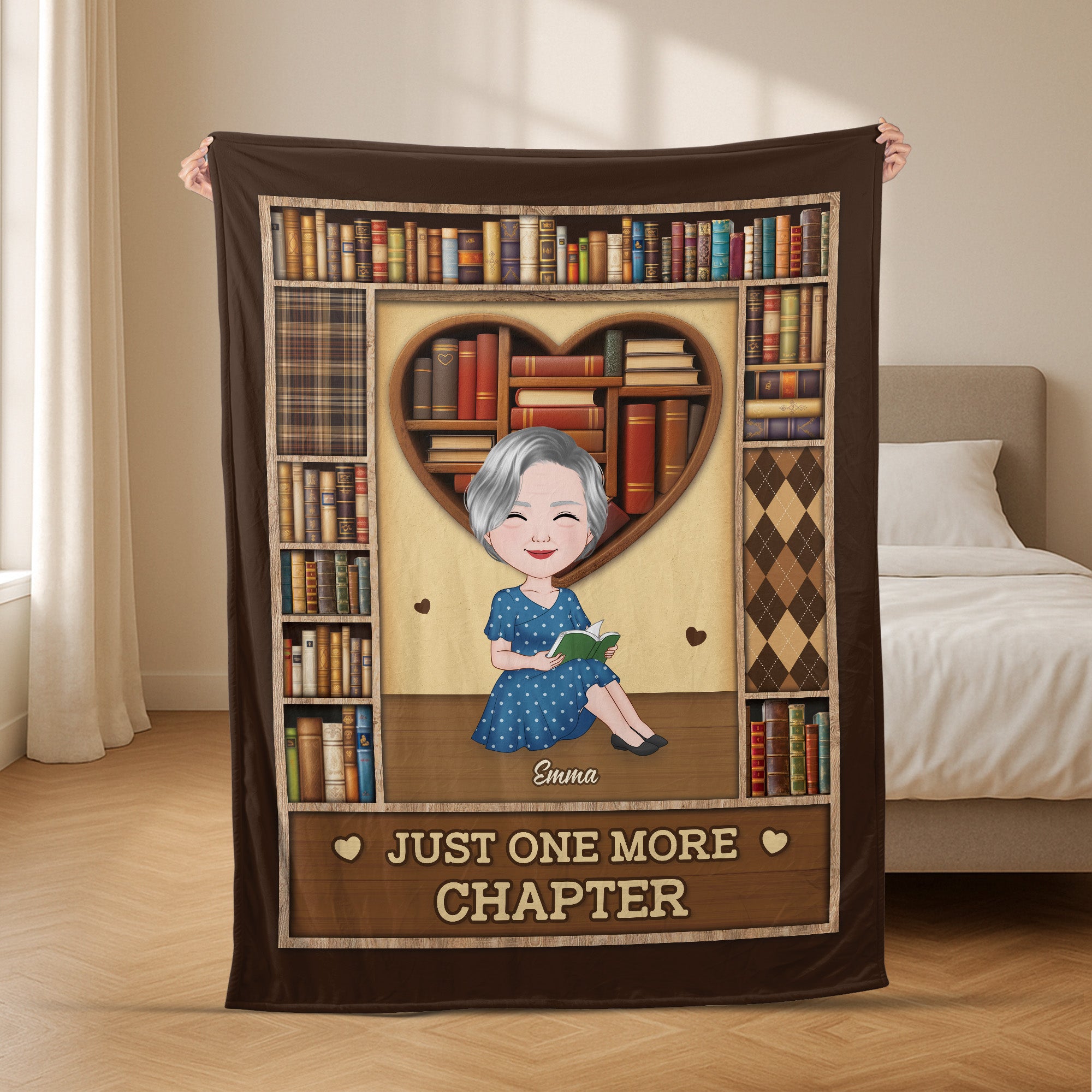 6596BUS2 just a girl who loves books blanket personalized gift for book lovers_ 6596BKM5A