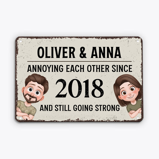 6668EUS1 metal annoying each other since sign_ custom couple gifts 6668E8ZCG