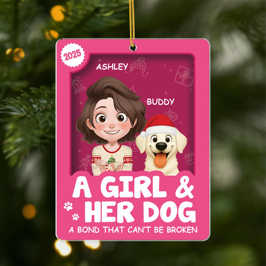 6669OUS1 3d printing effect acrylic christmas ornaments custom gifts for dog lovers 6669OKZAC