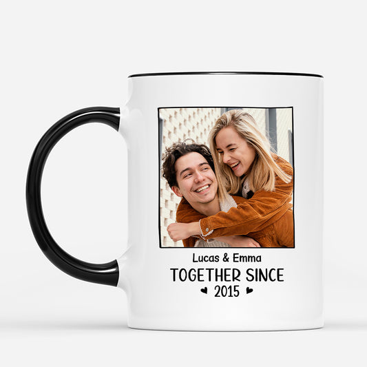 6709MUS2 personalized couple mugs with photos growing old together 6709M3TZG