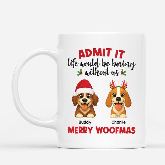 6721MUS1 merry woofmas dog christmas mug custom gifts for dog lovers 6721MKP5C