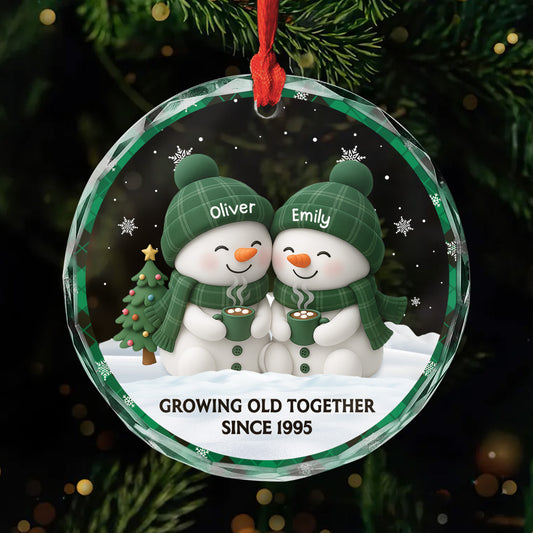 6752OUS1 glass snowman ornament_ custom christmas gifts for couples 6752O8M5G