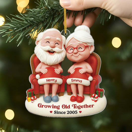 6757OUS2 3d printing effect custom acrylic growing old together since ornament_ couples xmas gift 6757O3MTG