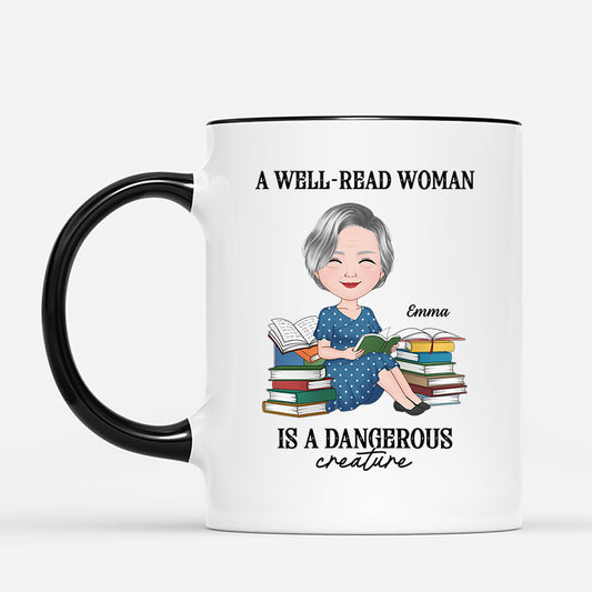 6929MUS2 a well read woman is a dangerous creature_ mug custom gifts for book lovers 6929MKTZA