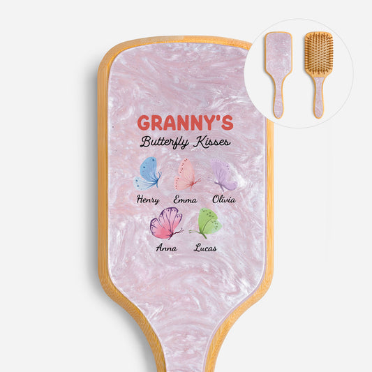 6947AUK1 personalised grandmas butterfly kisses uv printed acetate hairbrush 6947aqtvta_1