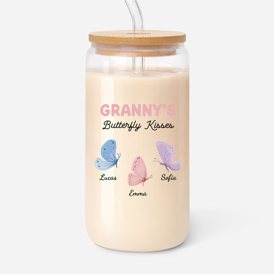 6947AUK1 personalised grannys butterfly kisses glass cup for grandmamum 6947attvta_1