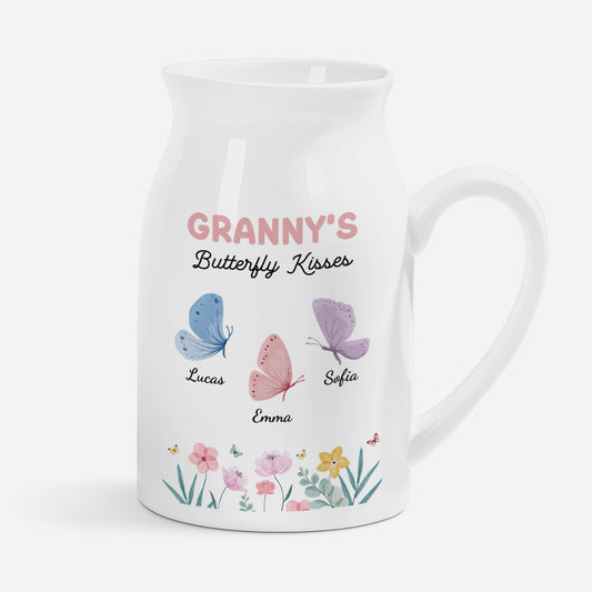 6947OUK1 personalised grandmas butterfly kisses flower vase 6947otvta_1