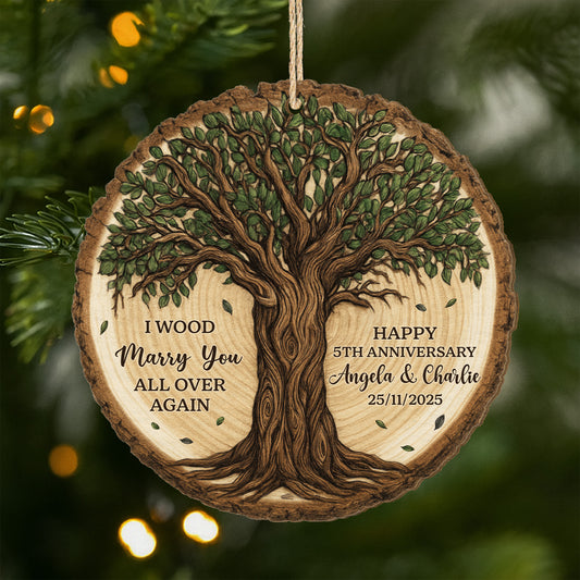 6984OUk1 personalized 1 layered wood ornaments anniversary gifts for couples 6984O6LMG_1