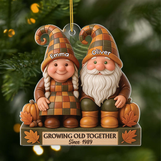 7017OUS1 3d printing effect acrylic christmas gnomes ornaments custom gifts for couples 7017O3P5G