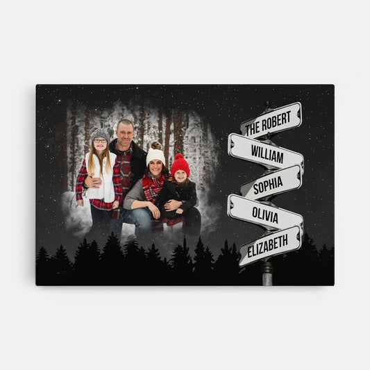 7050CUS1 family street sign canvas_ with photo custom gifts for family 7050C8TAI