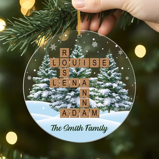 7093OUS2 acrylic crossword puzzle ornament_ custom christmas gifts for family 7093OKQ5I