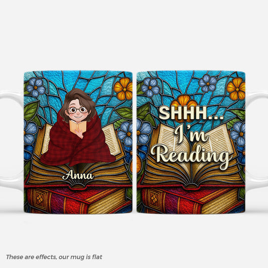 7113MUS1 stained glass book mug_ custom gifts for book readers 7113M