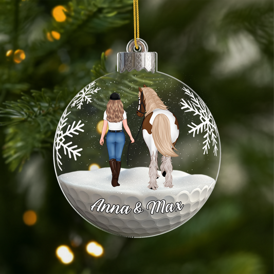 7132OUS1 3d printing effect custom acrylic ornaments christmas gifts for horse lovers 7132O3T5U